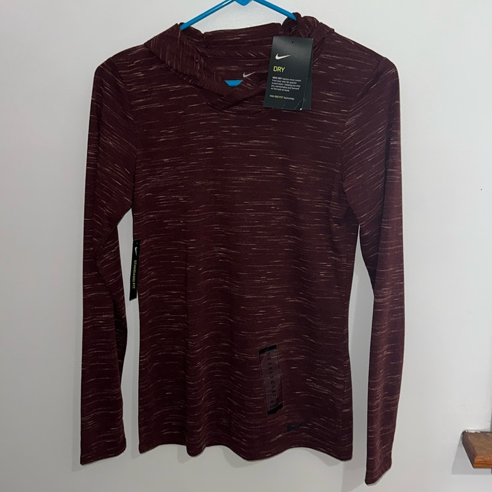 NWT Nike DriFit Active Top with Hood - size XS